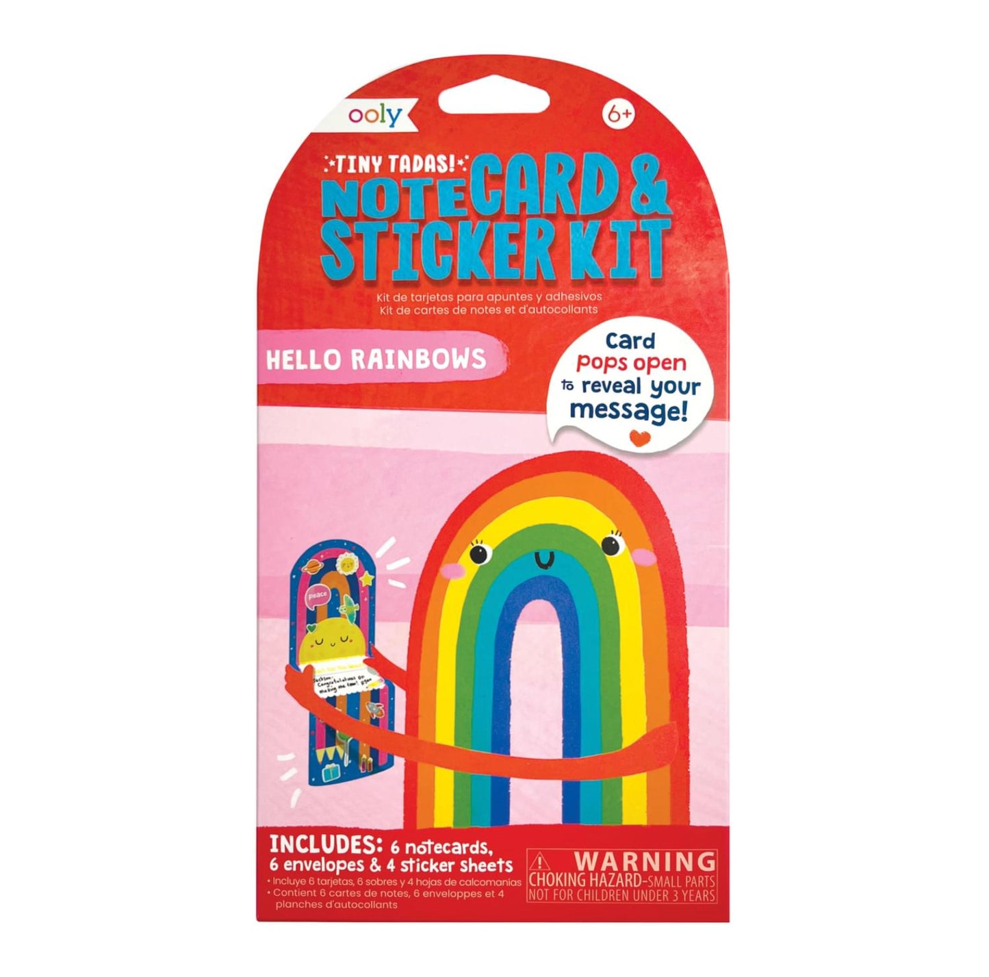 hello rainbows note cards + sticker set