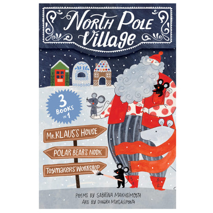north pole village book set