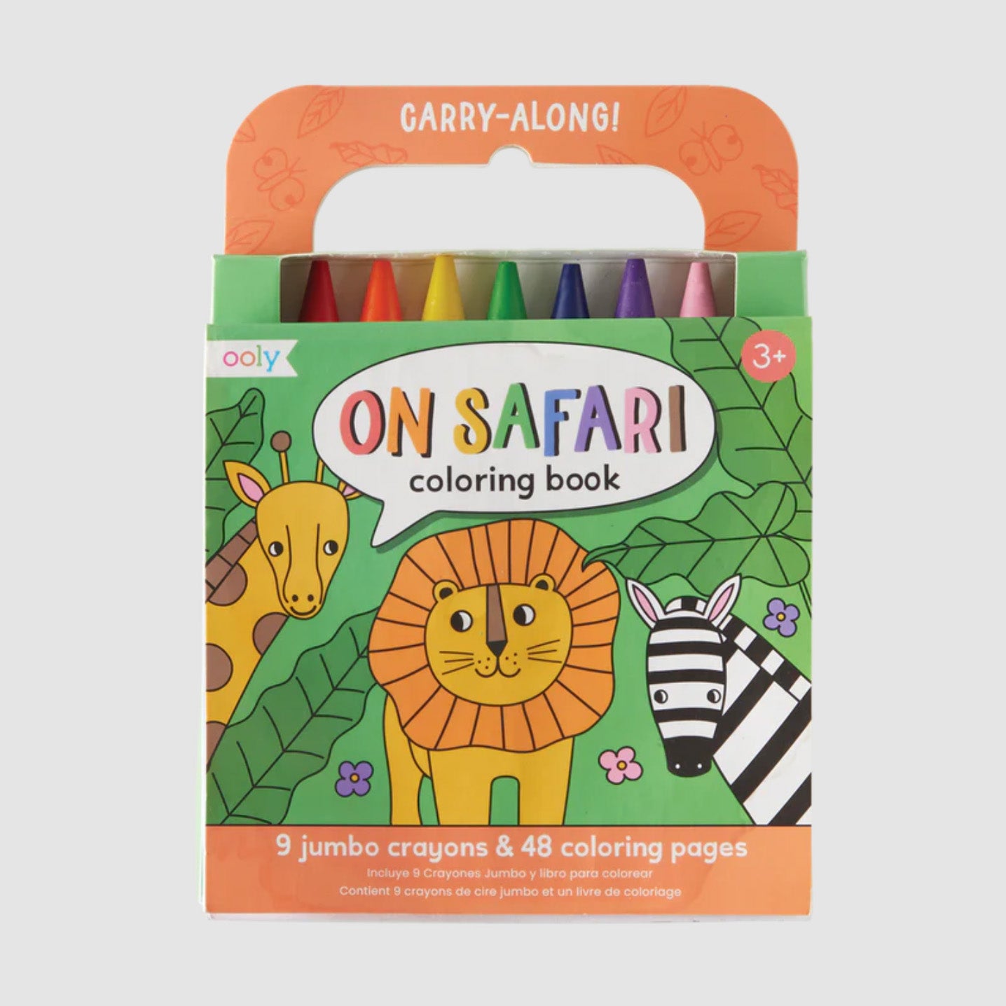 on safari carry along coloring book