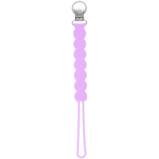 Waverly Lavender All Silicone Modern Pacifier Clip