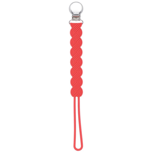 Waverly Red All Silicone Modern Pacifier Clip