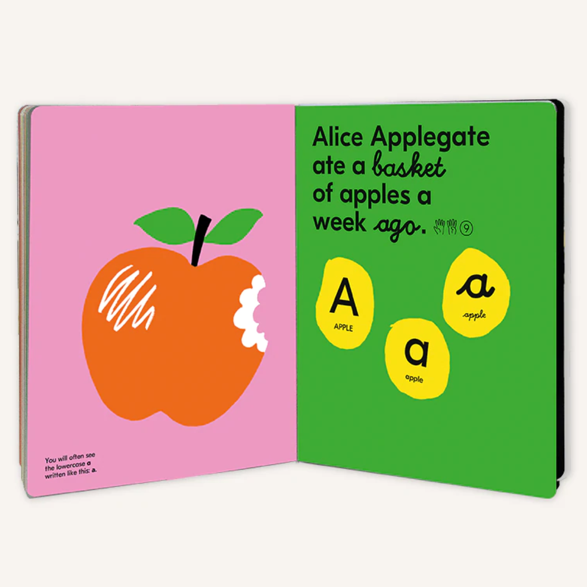 alice ate an apple book inside spread