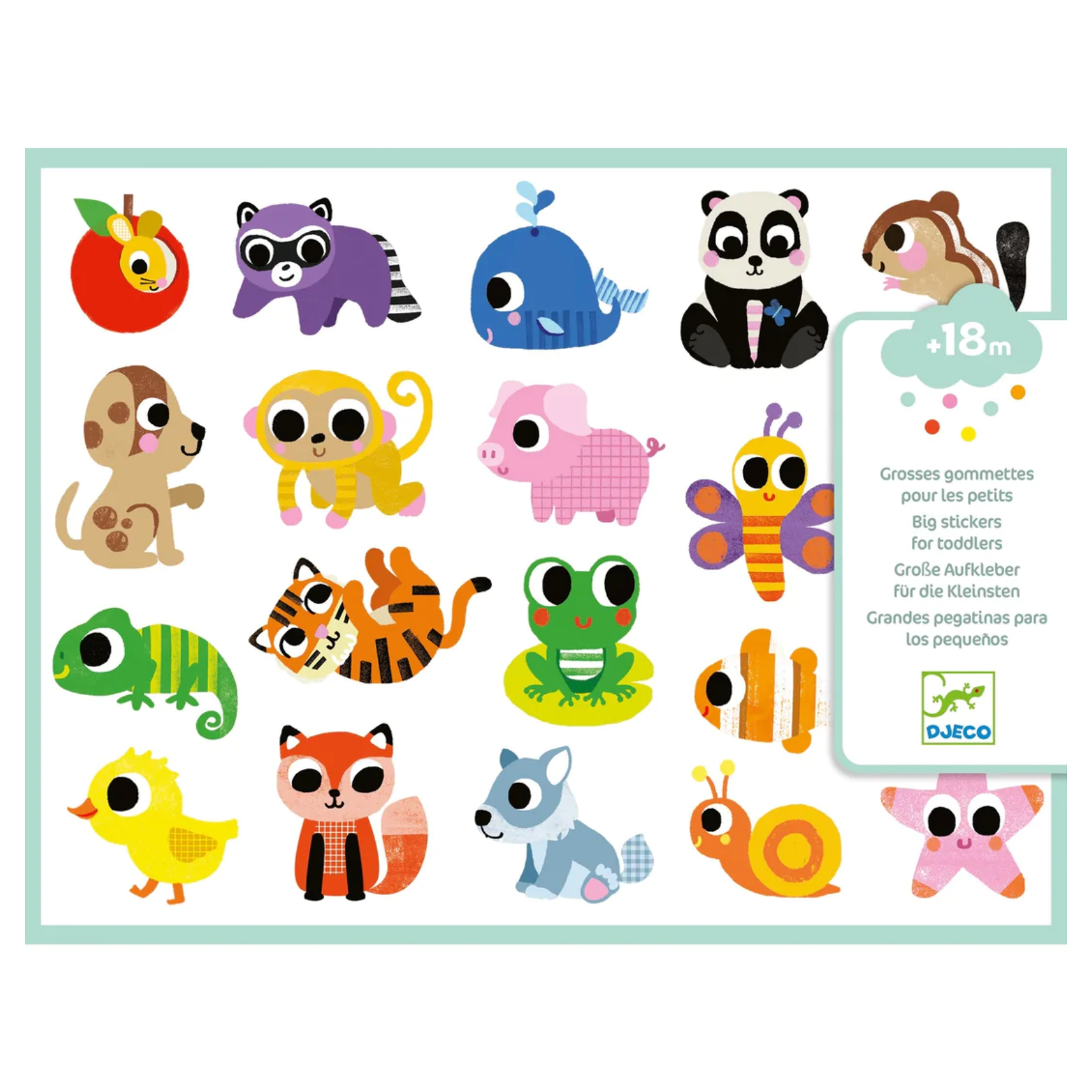 baby animals large stickers