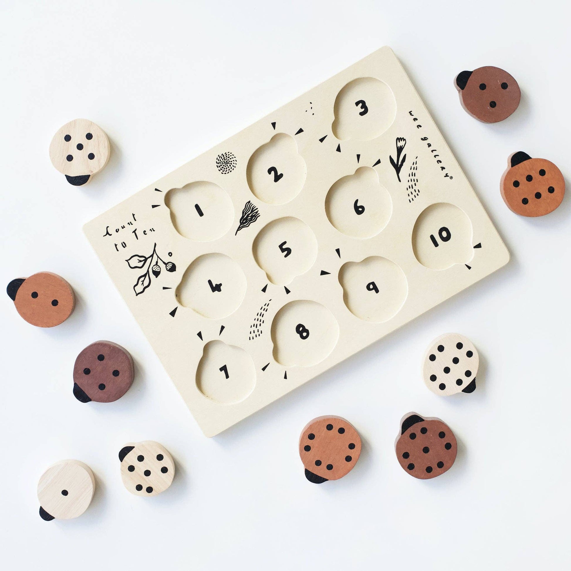 ladybug wooden tray puzzle