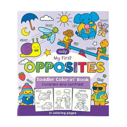 opposites toddler coloring book