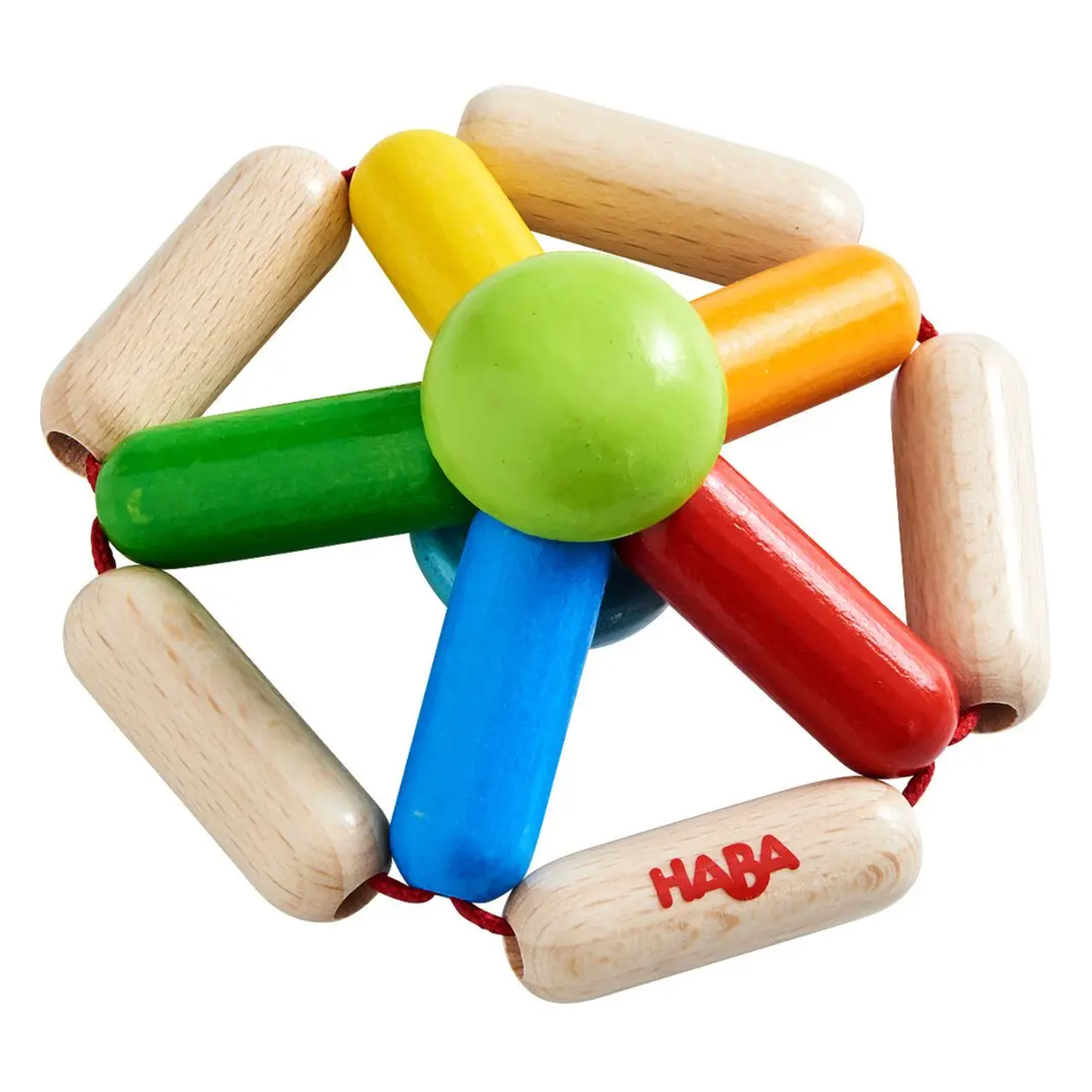 wooden clutching toy color carousel